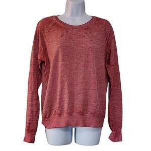 Cold Crush Womens Sweatshirt Size M Pink Long Raglan Sleeve Pullover Crew Neck